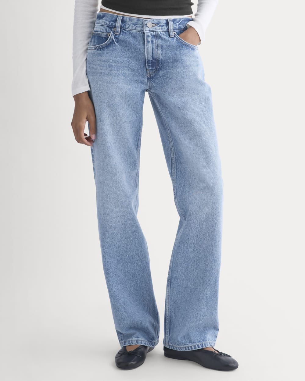 Everlane X Elena Bonvicini La Brea Low-Rise Baggy Jean | Crystal Cove Indigo - 23