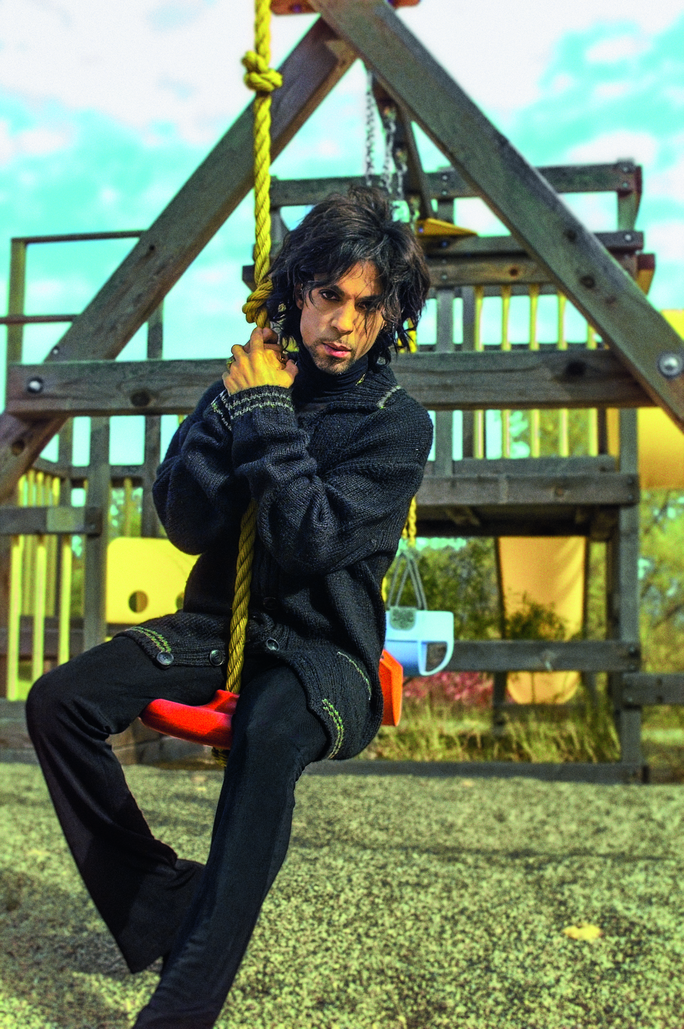 Prince in Playground at Paisley Park Studios.