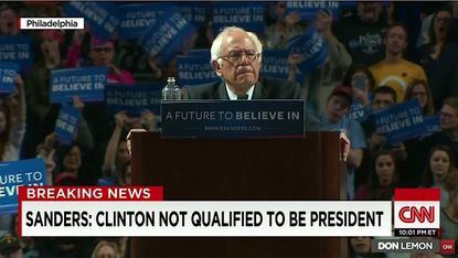 Bernie Sanders argues Clinton is not qualified to be president