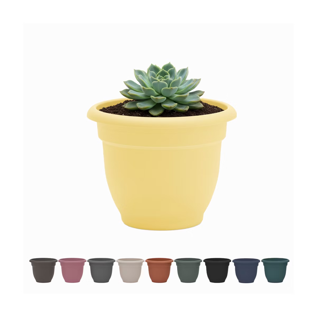 Pastel Yellow Self-Watering Plastic Planter