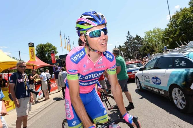 Damiano Cunego (Lampre-Merida) is biding his time ahead of the mountains.