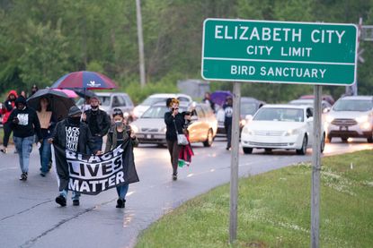 Protest in Elizabeth City, North Carolina. 