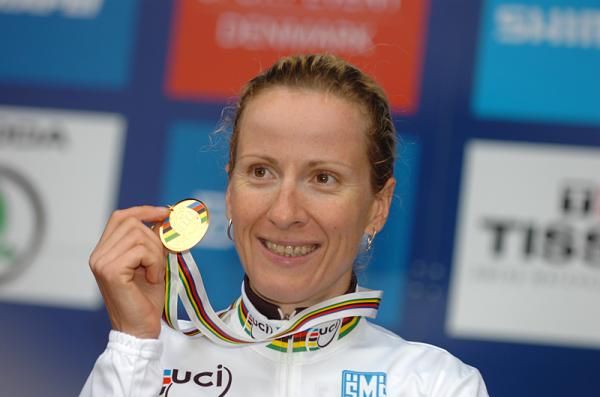 Judtih Arndt savours her first time trial world title