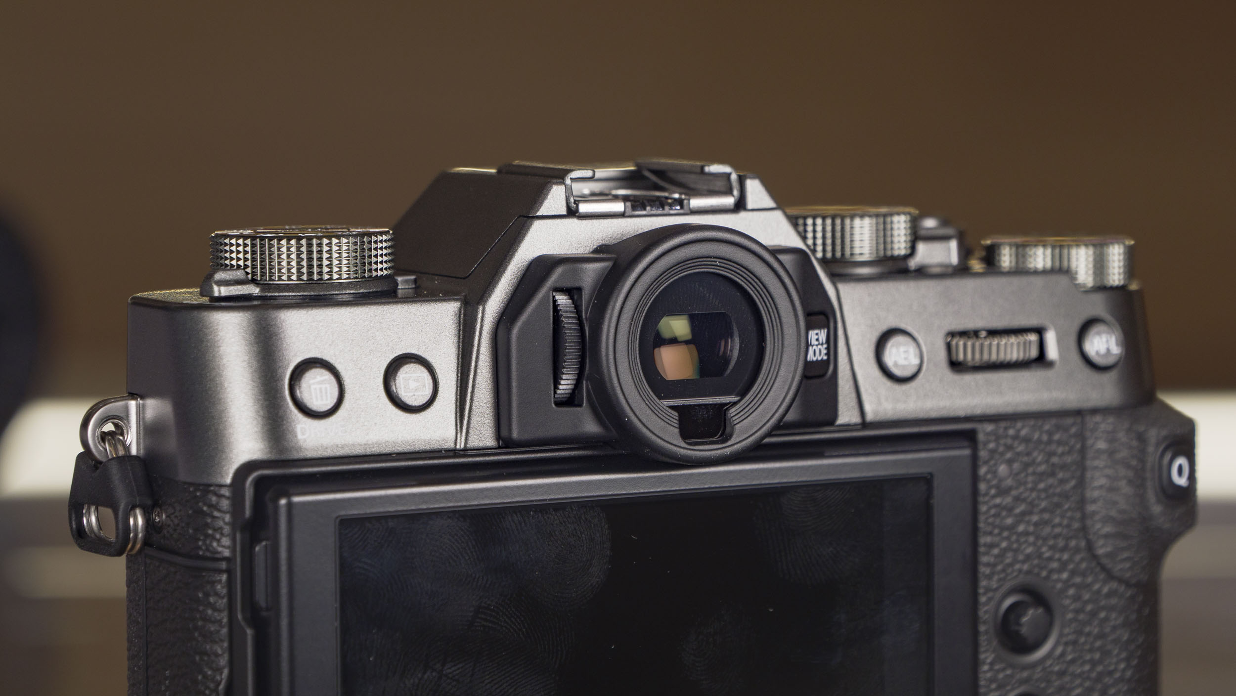 Close up of the Fujifilm X-T30 III camera's viewfinder