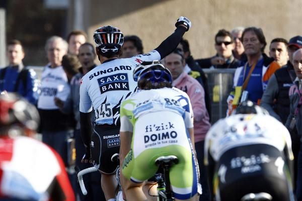 JJ Haedo celebrates his first win of 2011.