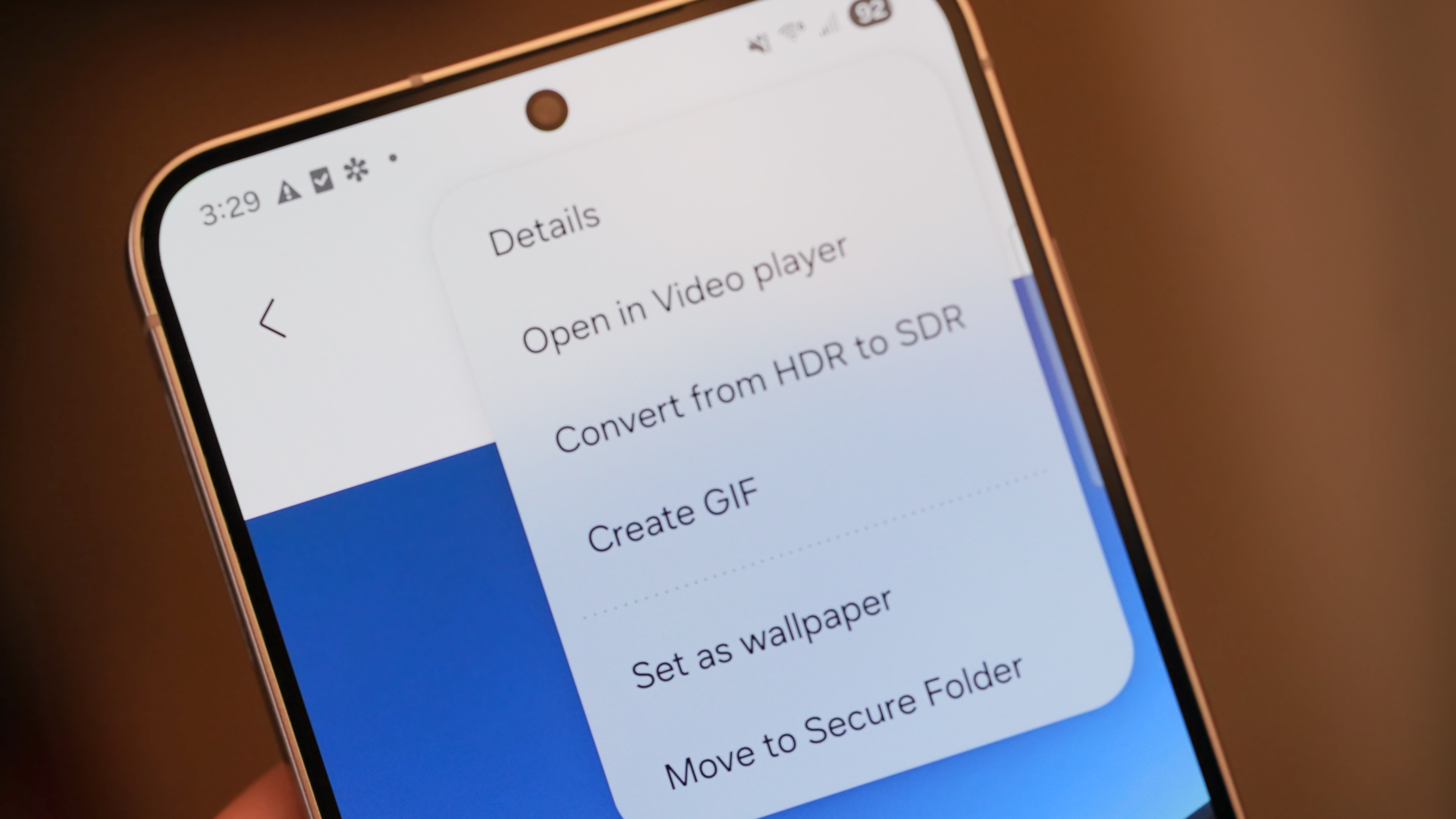The Instant slow-mo feature in the Samsung Gallery app.