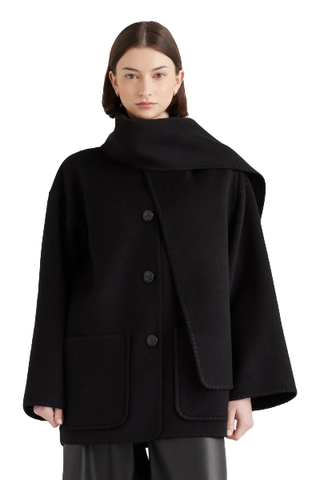 Quince Double-Faced Merino Wool Scarf Coat