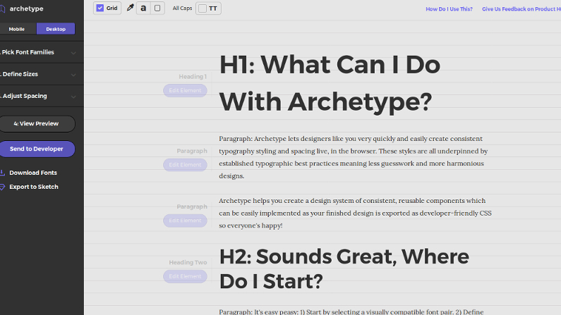 This tools helps you tweak the spacing on your site's typography