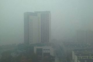 Shanghai's smog on Dec. 5, 2013.