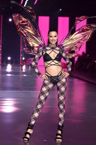 Adriana Lima walks the runway for the Victoria's Secret Fashion Show 2024 on October 15, 2024 in New York City