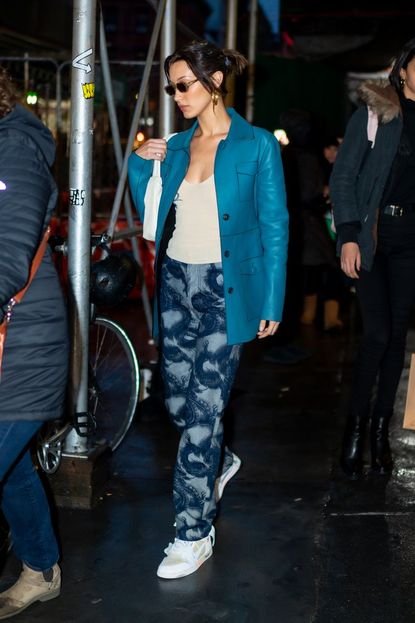 8 Snakeskin Leather Pants That Will Help You Recreate Bella Hadid's Latest  Street Style Look