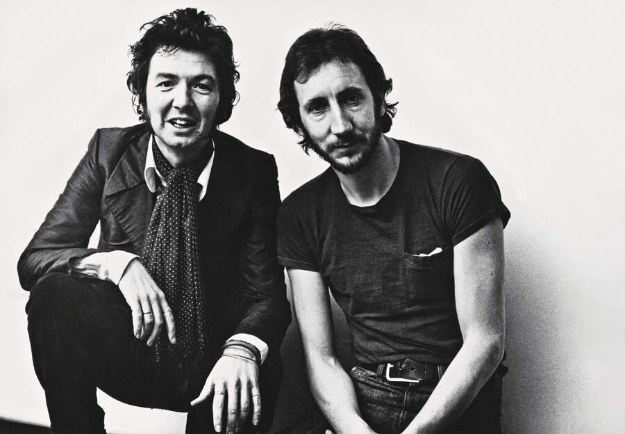 Pete Townshend and Ronnie Lane circa 1976.
