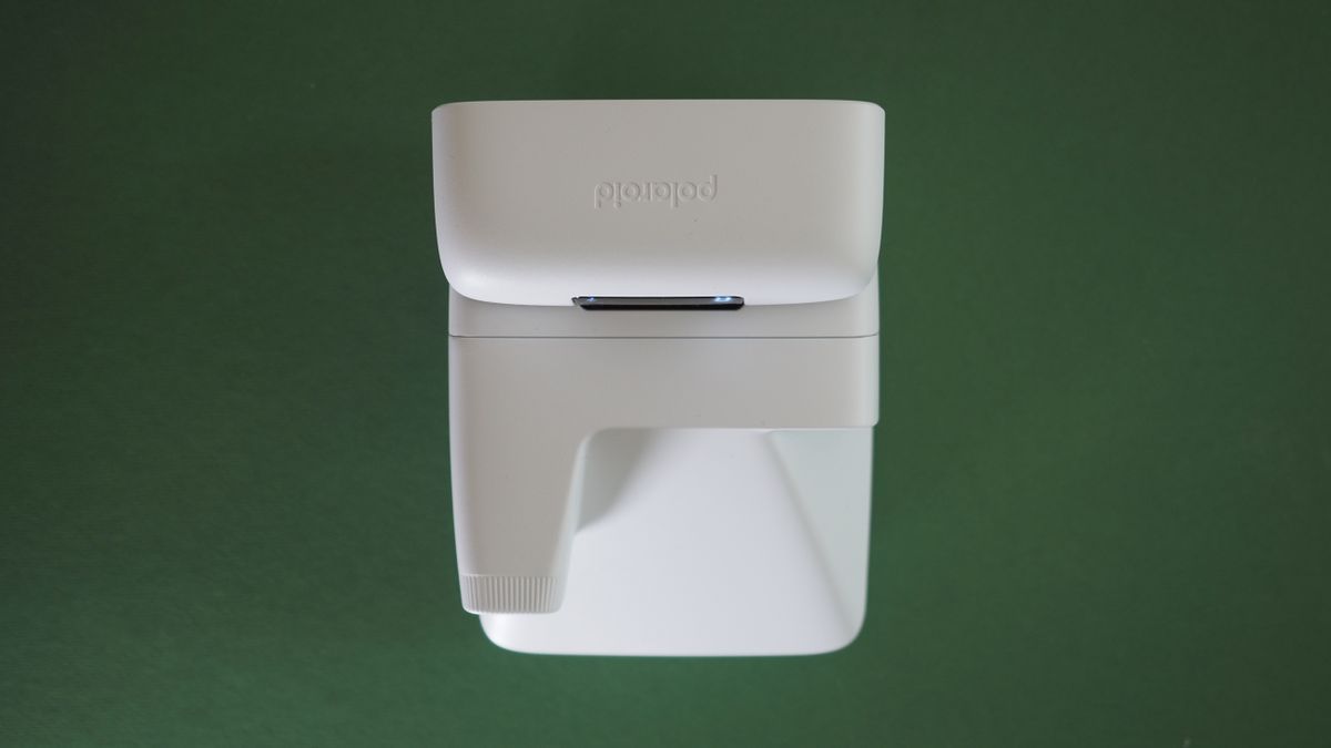 Polaroid Flip camera on a green surface