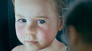 Mark Sagar, co-founder of Soul Machines, communicates with the digital avatar Baby X in Eternal You