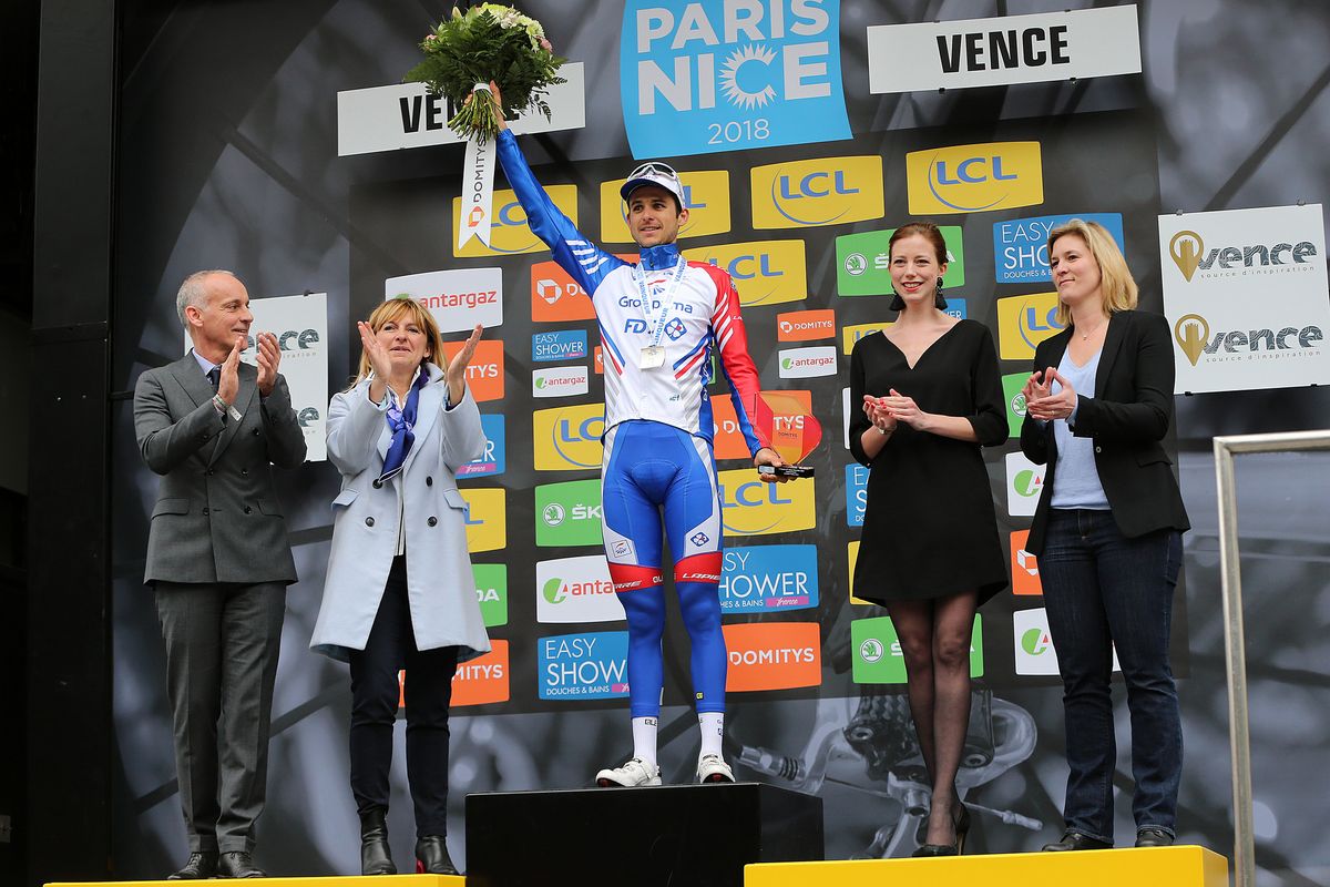 Rudy Molard on the podium