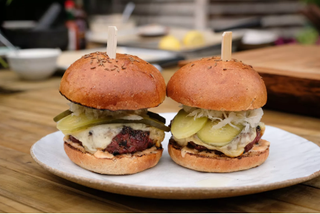 Smoked pastrami burger