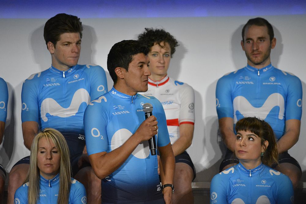 Movistar present 2019 men's and women's teams in Madrid - sponsor booths
