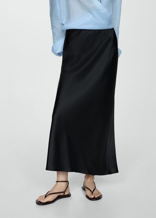 Midi Satin Skirt