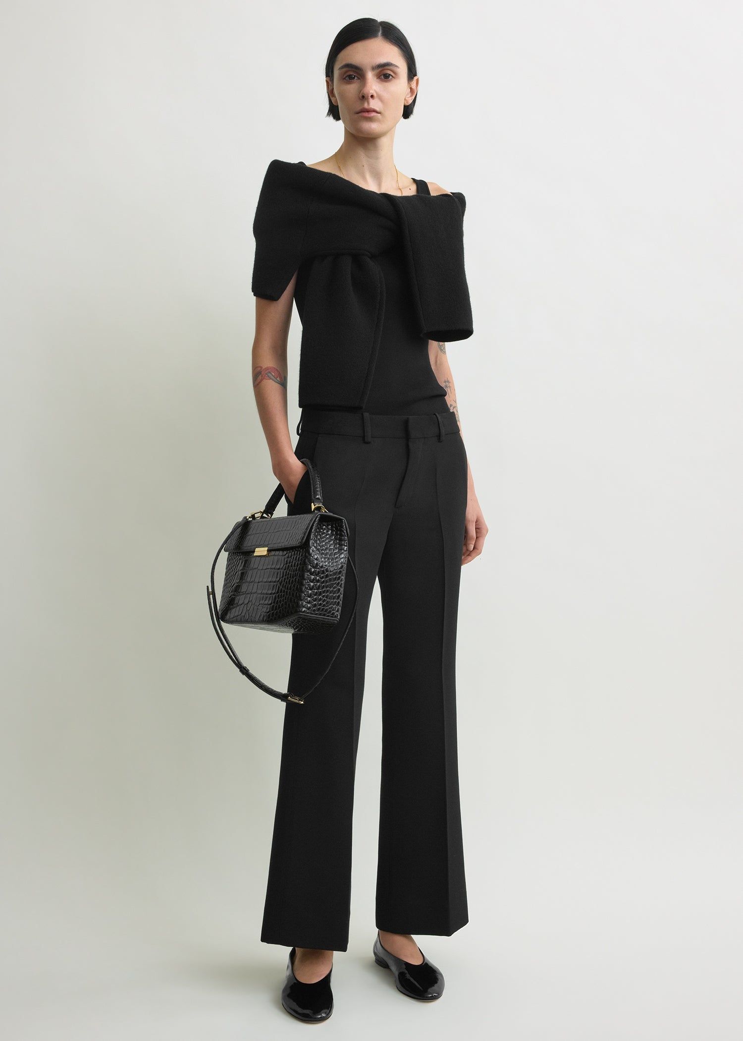 Kick Flare Trousers Black - 30