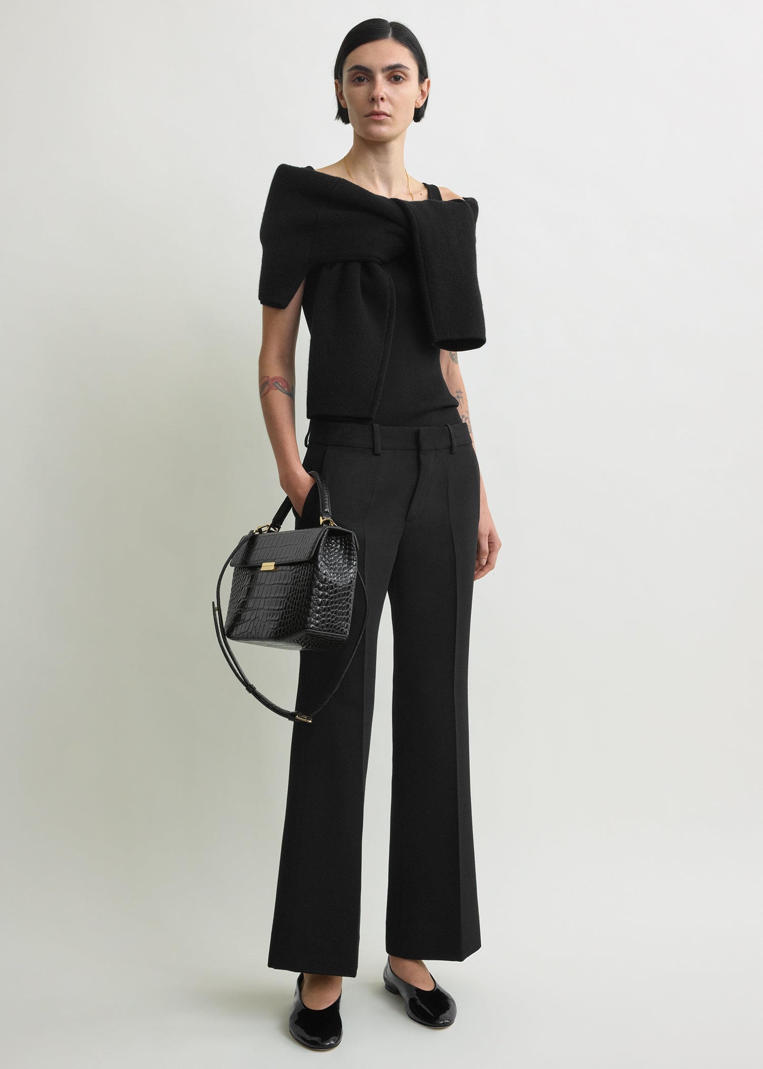 Kick Flare Trousers Black - 30