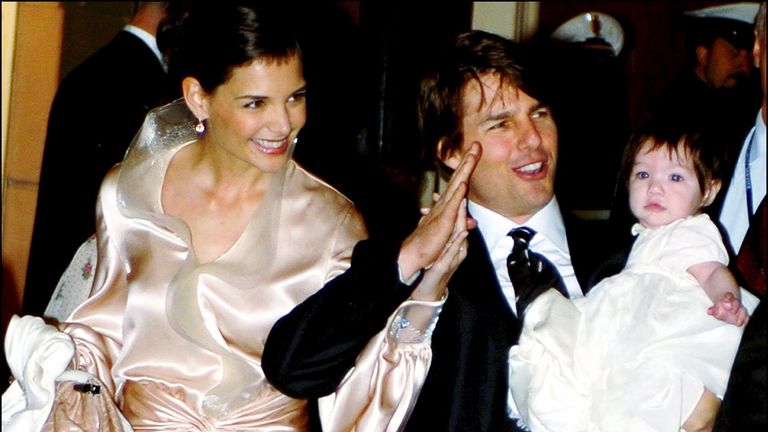 Tom Cruise, Katie Holmes, and Suri Cruise at wedding