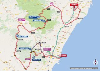 Vuelta a Espana 2017 stage 6 map