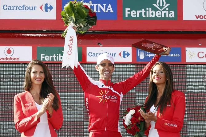 Daniel Navarro (Cofidis) after winning stage 13 of the Vuelta a Espana.