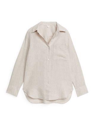 Linen Shirt - Light Beige - Arket Gb