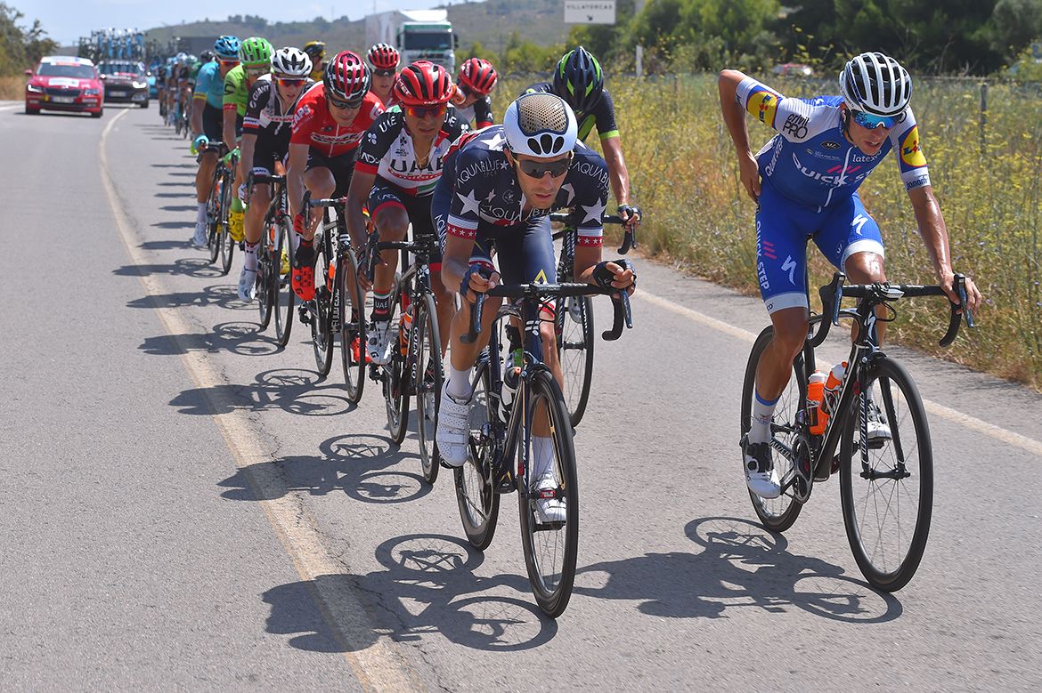 Larry Warbasse (Aqua Blue Sport) in the breakaway