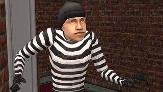 The Sims 2 - A burglar sneaks into a home