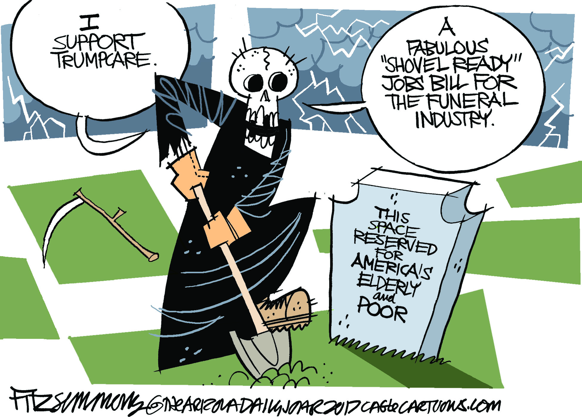 Grim Reaper Political Cartoon