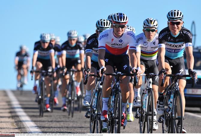 Etixx-QuickStep's Zdenek Stybar, Tony Martin and Michal Kwiatkowski