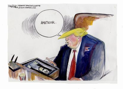 Political Cartoon U.S. Trump Nixon Amateur Watergate Russia Collusion