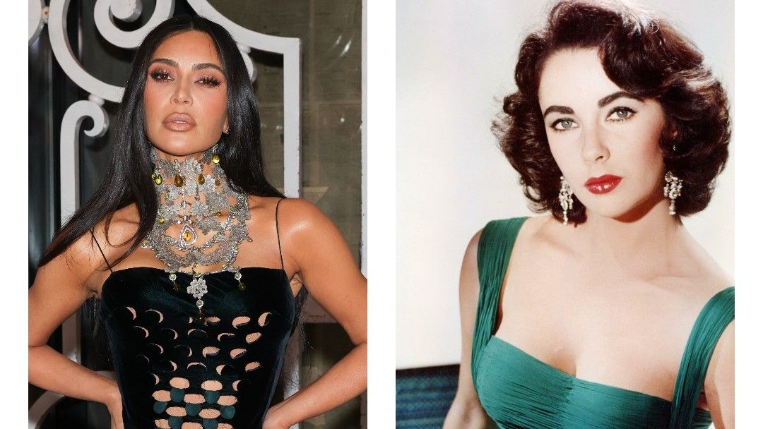 Kim Kardashian and Elizabeth Taylor