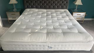 Relyon Bridgwater Dunlopillo Latex Mattress review image shows the mattress ob our reviewer's bed