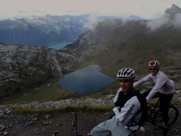 Smal Hill and Burry Stander joined Christoph Sauser for a ride in Switzerland