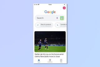 The second step to using Google Lens on iPhone