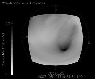 Infrared Radiation Storm Venus South Pole