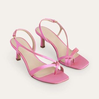 Boden pink satin sandals