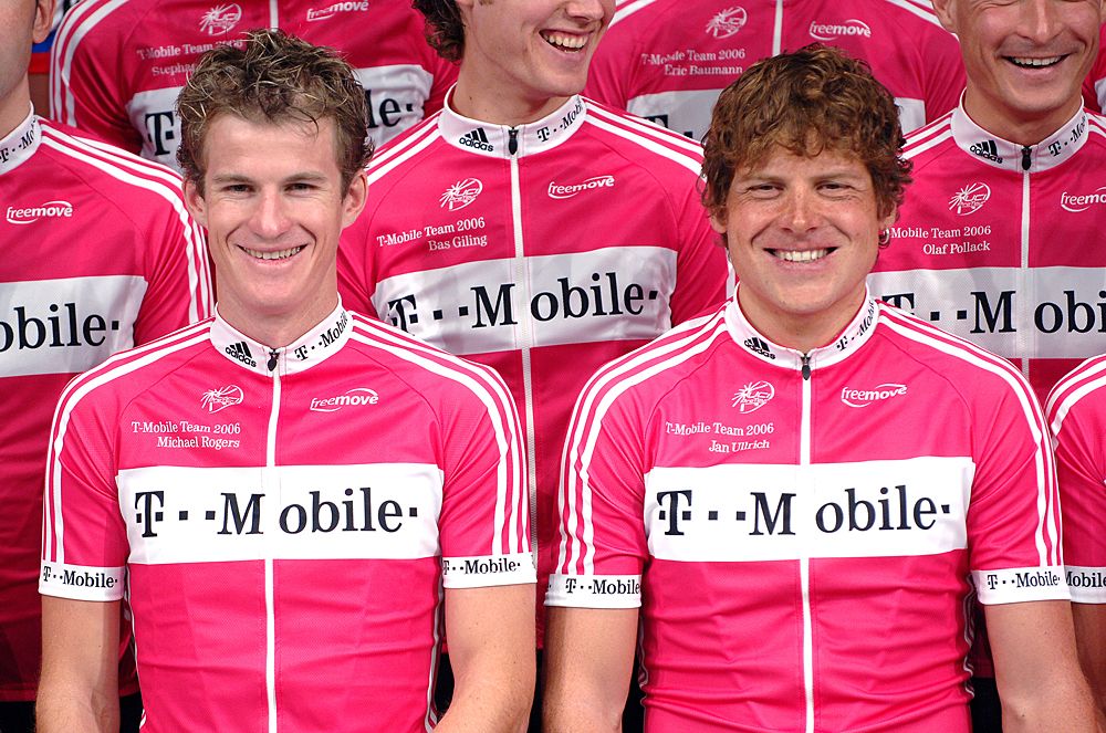 Michael Rogers and Jan Ullrich at the 2006 T-Mobile team presentation