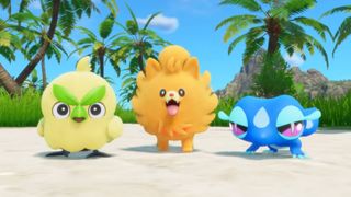 Growt, Pombon and Gecqua in Pokemon Winds and Waves.