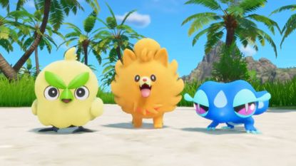 Growt, Pombon and Gecqua in Pokemon Winds and Waves.