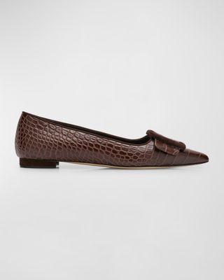 Flat Balerina Gesper Croco Maysale