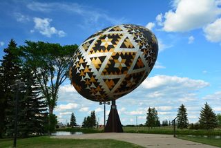 Vegreville in Alberta, Canada, boasts the world largest Pysanka egg.