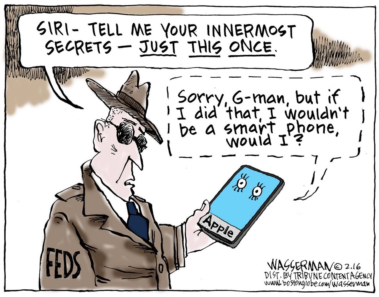 Editorial Cartoon U.S. Apple FBI