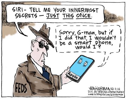 Editorial Cartoon U.S. Apple FBI