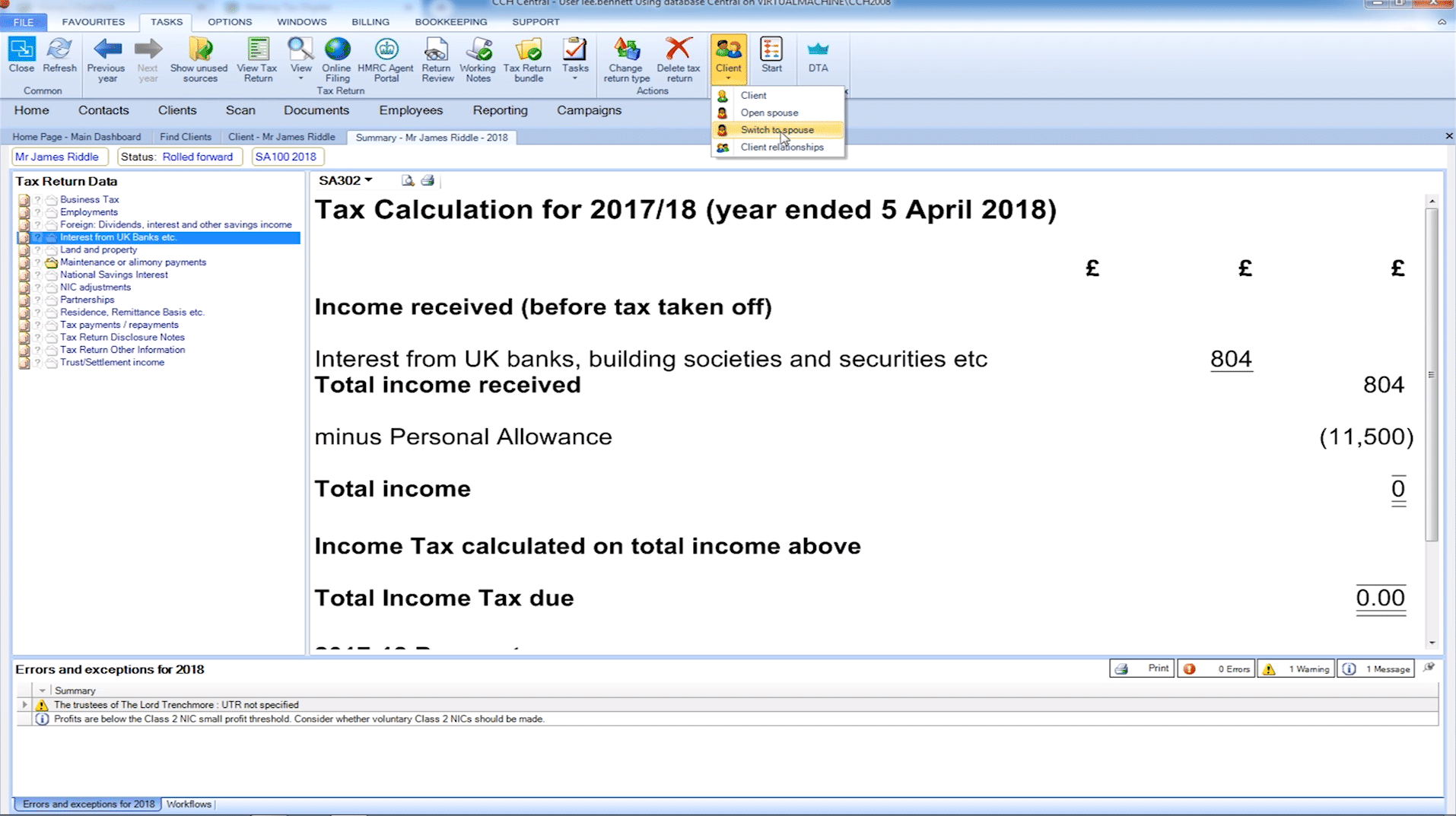 CCH Personal Tax