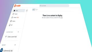A Reddit error screen on a gradient background.