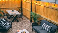 Best outdoor furniture deals | Small backyard ideas: picture of stones in patio area