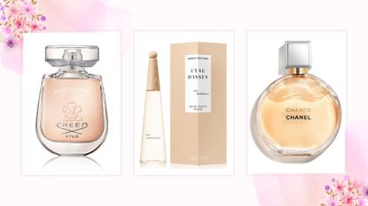Three of the long lasting perfumes in out guide, creed wind flower, issey miyake magnolia, guerlain aqua allegoria 
